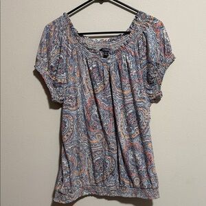 Women’s Chaps colorful paisley style top